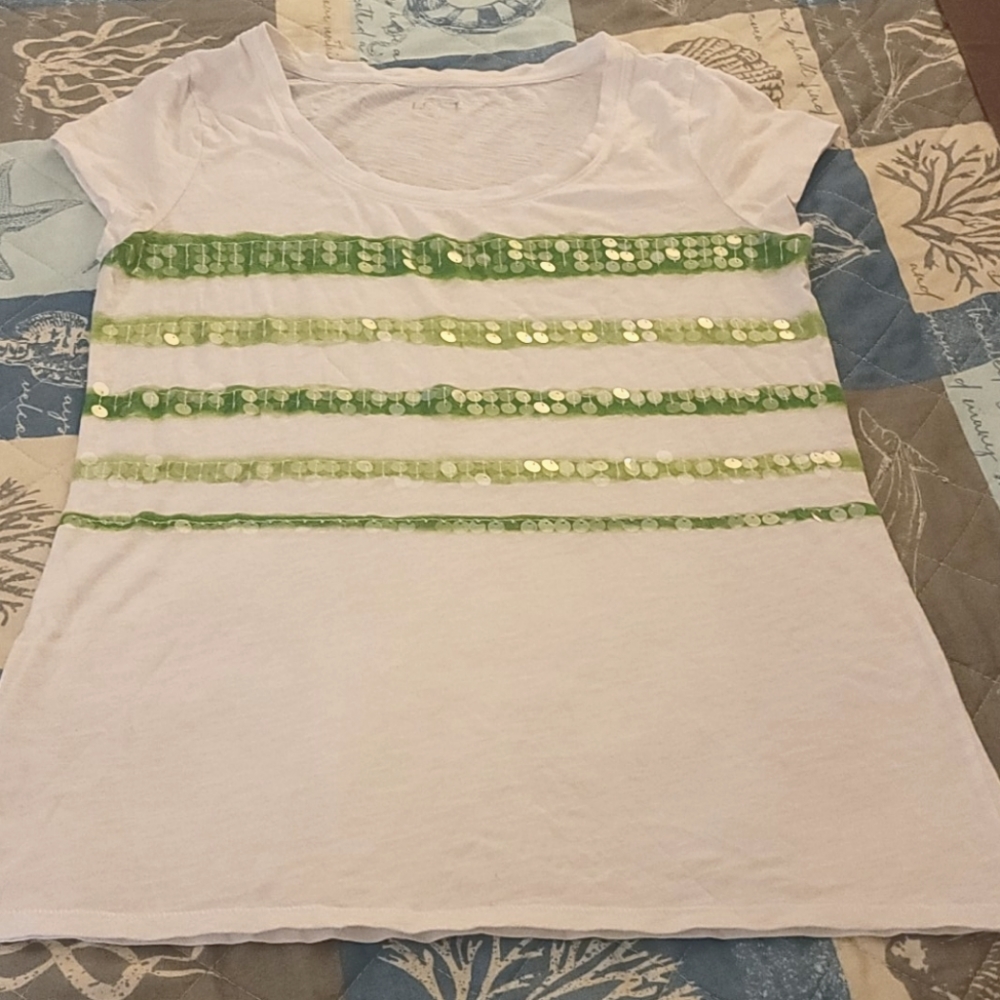 Anne Taylor Loft Sequin T-shirt
